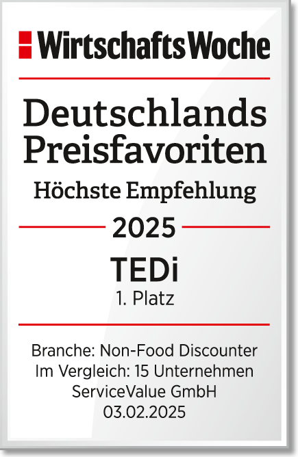 Wirtschaftswoche Preis Favoriten 2025 TEDi