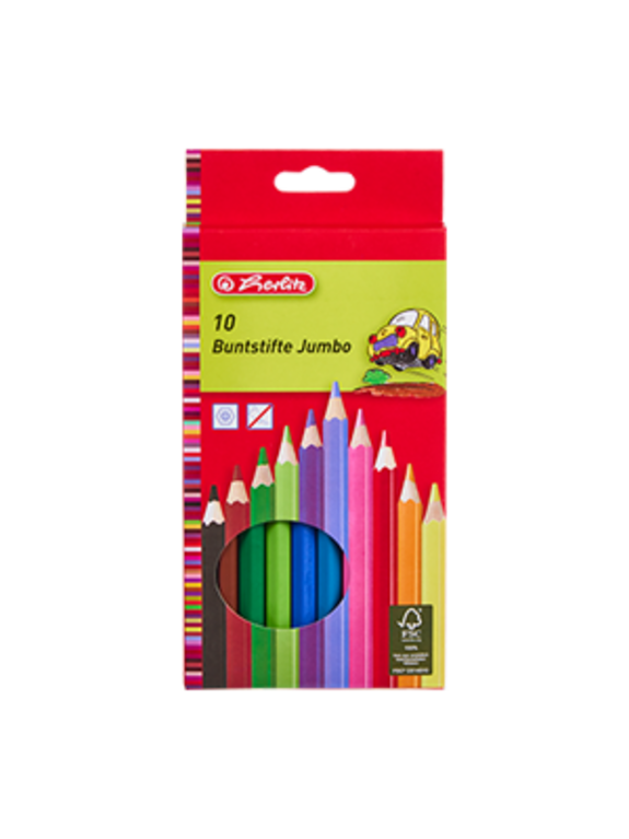 herlitz Jumbo Sechskant-Buntstifte