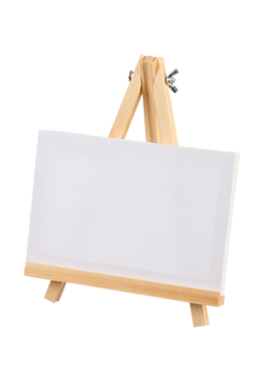 Leinwand mit Staffelei