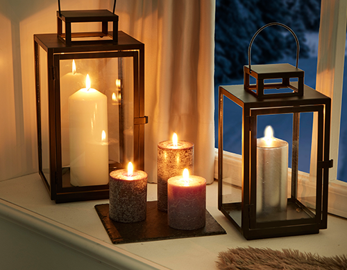 Metallic Stumpenkerze